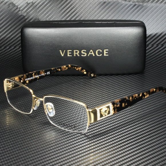 Versace Gold 53mm Women's Eyeglasses